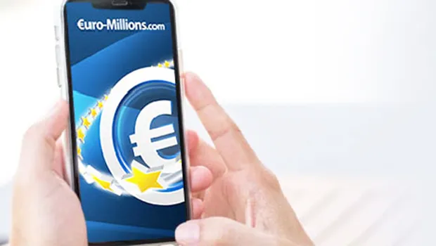 EuroMillions website on phone screen
