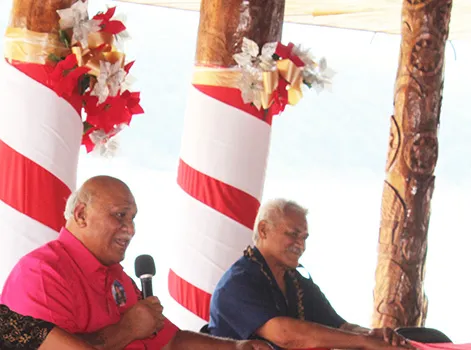 Sen. Fa’amausili Mau Mau Jr and Western District Governor Fuamatu V. Fuamatu