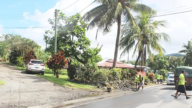 Workers from Silva Construction at the Fagaima Road