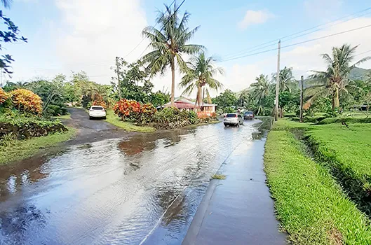 Fagaima Road flooding