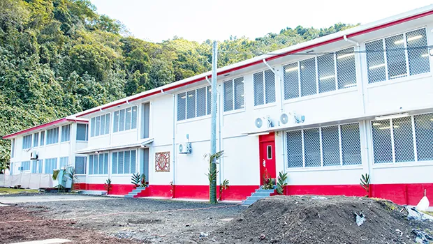 The newly constructed two-story building at Fagaitua High School 