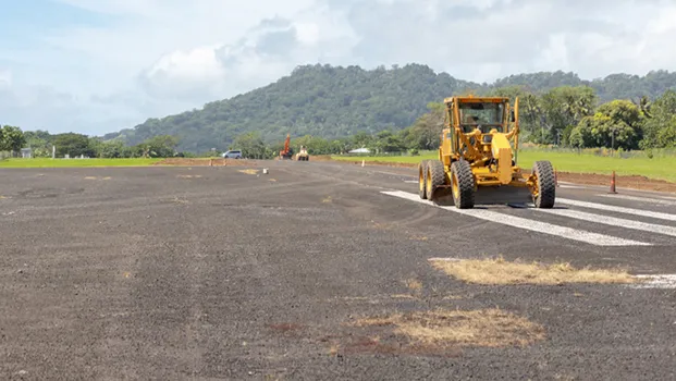 Grader working on Fagalii airport