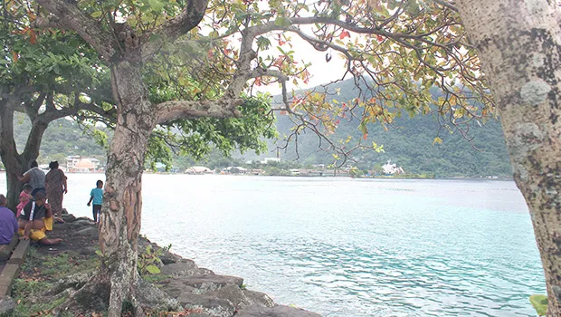 Family enjoying the day near Pago Pago harbor