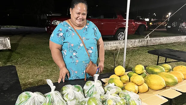 Line Vitale of Pavaiai shows her wares at Farm Fair