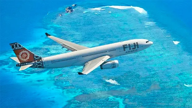 FIJI AIRWAYS PLANE IN FLIGHT