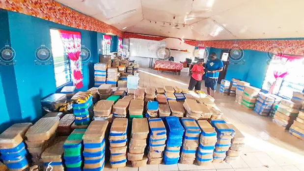 797 medium-sized pacages wrapped in brown tapes 