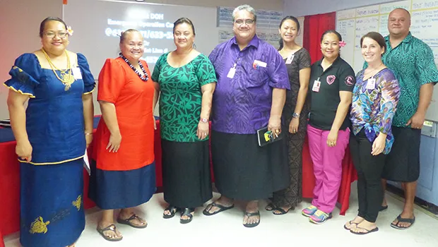 Department of Health officials, along with Dr. Tamara Buhagair (second from right) of the Centers for Disease Control and Prevention (CDC)