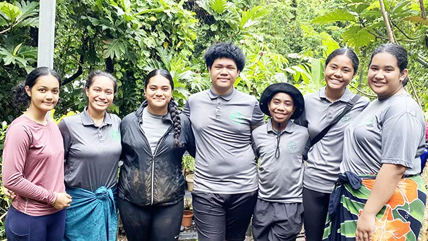 Some members of the Finafinau Chapter of Tafuna High School