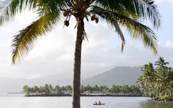 A fishing boat in Samoa