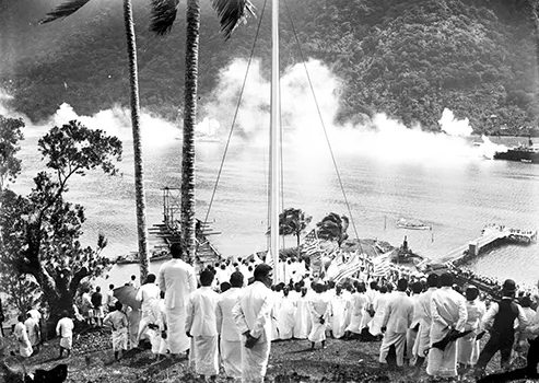 Historic flag raising photo