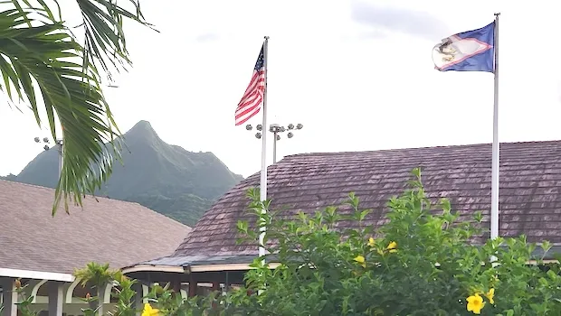 U.S. and Am. Samoa flags