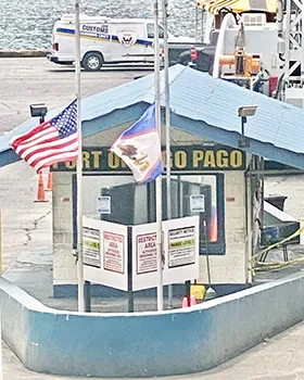 Flags flying at half staff for QE II