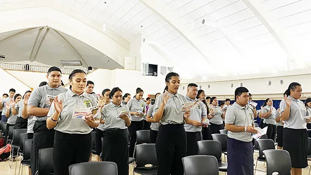 Students being sworn in to Future Business Leaders of America