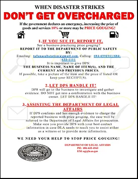 Price Gouging details