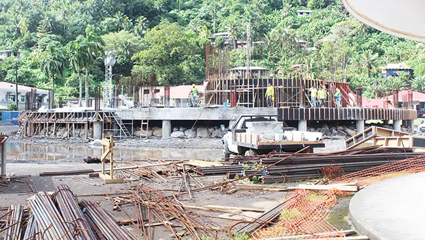 Work on fono building construction