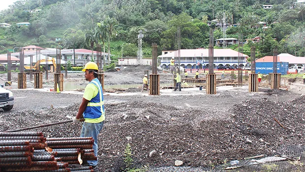 Paramount Builders crew at work on Fono building