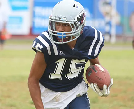 Allen Seagai of the Sharks returning this kick off to midfield