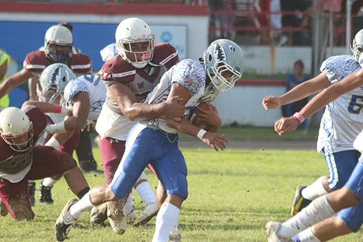 Samoana’s ball carrier Johnny Fano