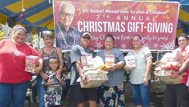 Some of the lucky people, who received gifts from the Paramount Chief Galea’i Moaali’itele Tu’ufuli & Children's 7th Annual Christmas Gift-Giving