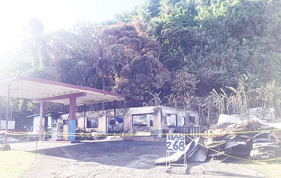 What’s left of Utusi’a gas station