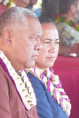 Gov. Lemanu P.S. Mauga, and First Lady Ella