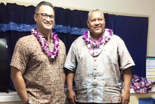 Lt. Governor Talauega, pictured here with Gov. Lemanu