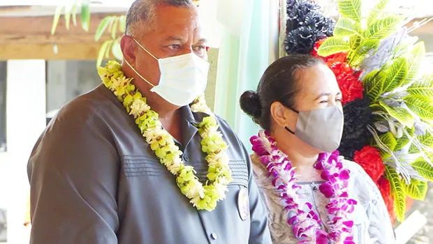 Gov. Lemanu Peleti Palepoi Sialega Mauga and FIRST LADY ELLA PEREFOTI MAUGA 