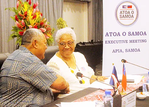 Gov. Lemanu P.S. Mauga and P.M. Fiame Naomi Mata'afa