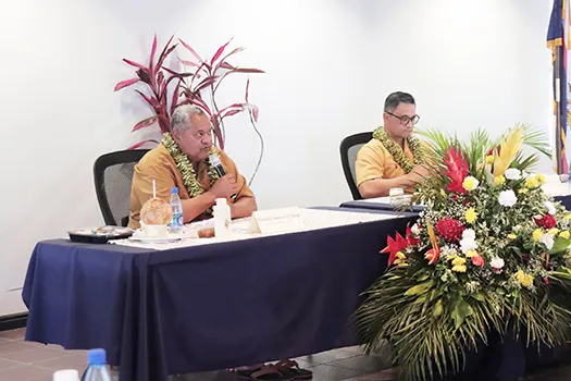 Gov. Lemanu P.S. Mauga and Lt. Gov. Talauega E.V. Ale