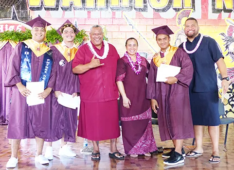 Governor, first lady and others at graduation ceremony