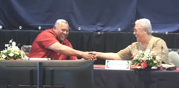 Governor Lemanu and Prime Minister Fiame