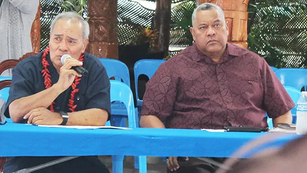 Gov. Lolo Matalasi Moliga and Lt. Gov. Lemanu Palepoi Sialega Mauga 