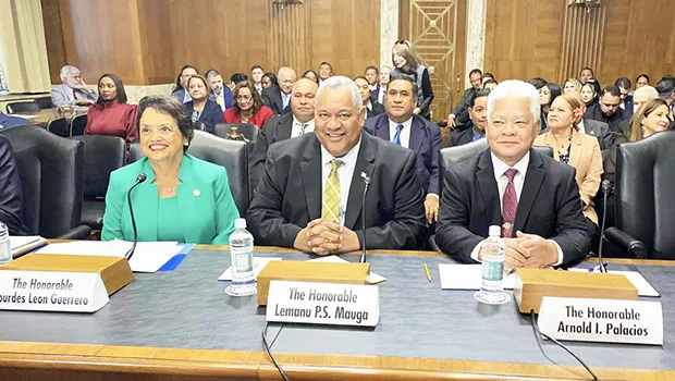  [l-r] Gov. Lourdes Leon Guerrero of Guam, American Samoa’s Gov. Lemanu P.S. Mauga, and Gov. Arnold I. Palacios of CNMI