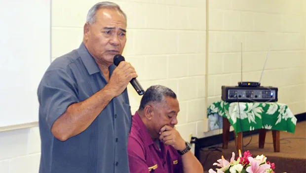 Gov. Lolo Matalasi Moliga and Lt. Gov. Lemanu Palepoi Sialega Mauga 