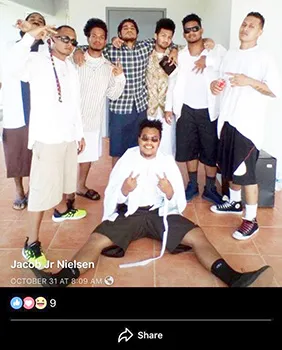 A group photo of inmates — posted on Facebook 