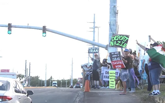 Demonstrators in Dededo, Guam