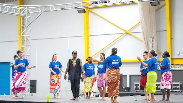 Miss Pacific Island contestants in rehearsal