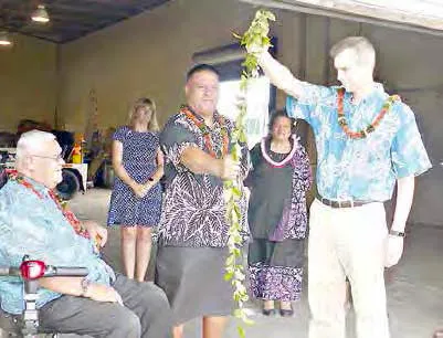 Hawaiian blessing ceremony.