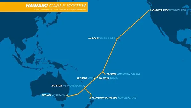 Map of the Hawaiki Cable System