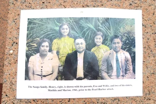 Photo of Henry Saaga and family