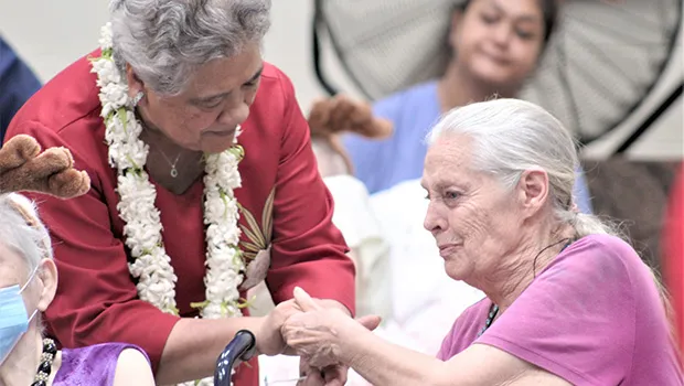 First Lady Cynthia Malala Moliga with Hope House resident