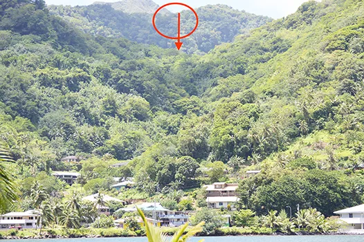 This is the actual part of the Mageo family land in Pago