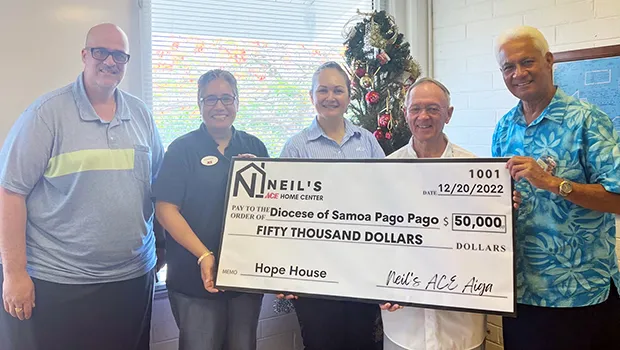 ACE presenting check to Hope House