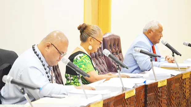 Speaker of the House Savali Talavou Ale and other faipule