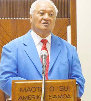 Rep. Savali Talavou Ale in his role as Speaker of the House