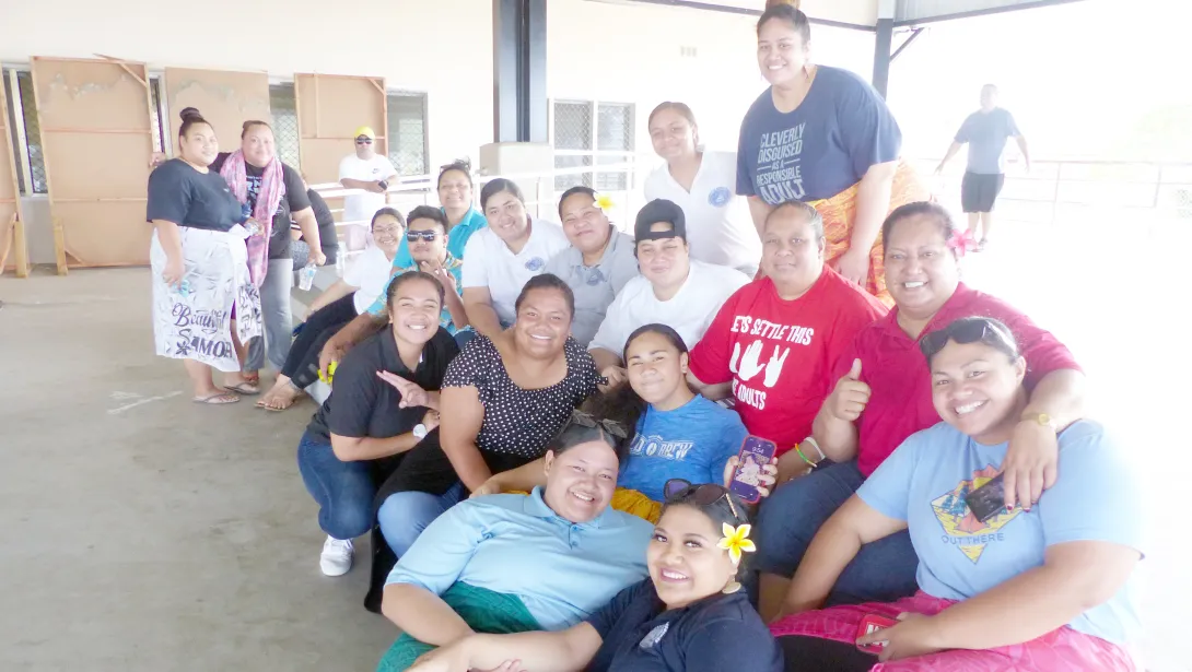 HR personnel at Nuuuli VocTech High during Adopt A School program