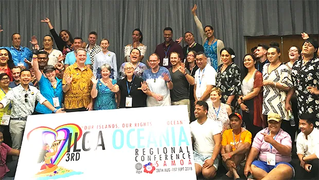 Group photo of the ILGA Oceania Conference 2018 in Apia, Samoa