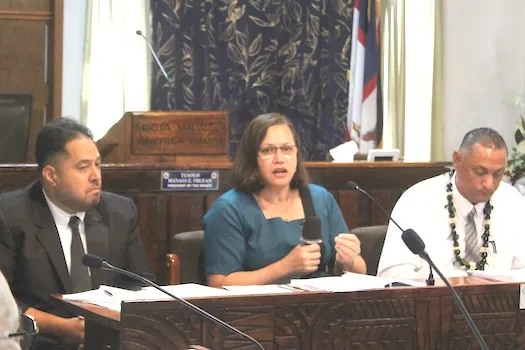 DOA Director Daniel Helsham, Attorney General Gwen Tauiliili-Langkilde, and Chief Immigration Officer (CIO) Aliitasi Sam Soliai