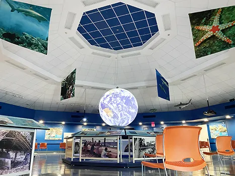 Inside the Tauese P.F Sunia Ocean Center
