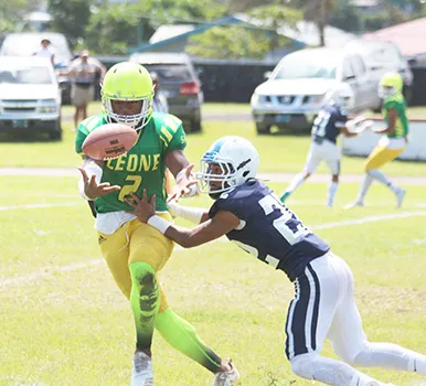 Leone Lions wide receiver Antwan Legget 